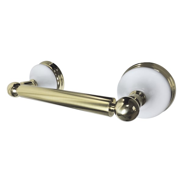 Victorian Toilet Paper Holder, Polished Brass